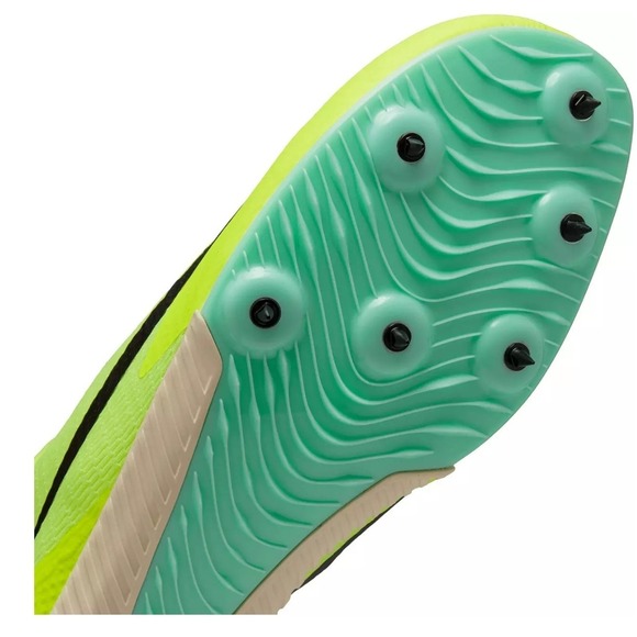 Nike Athletic Rival Sprint Track Shoes Neon Volt Black Spikes Lightweight Racing - Picture 4 of 9